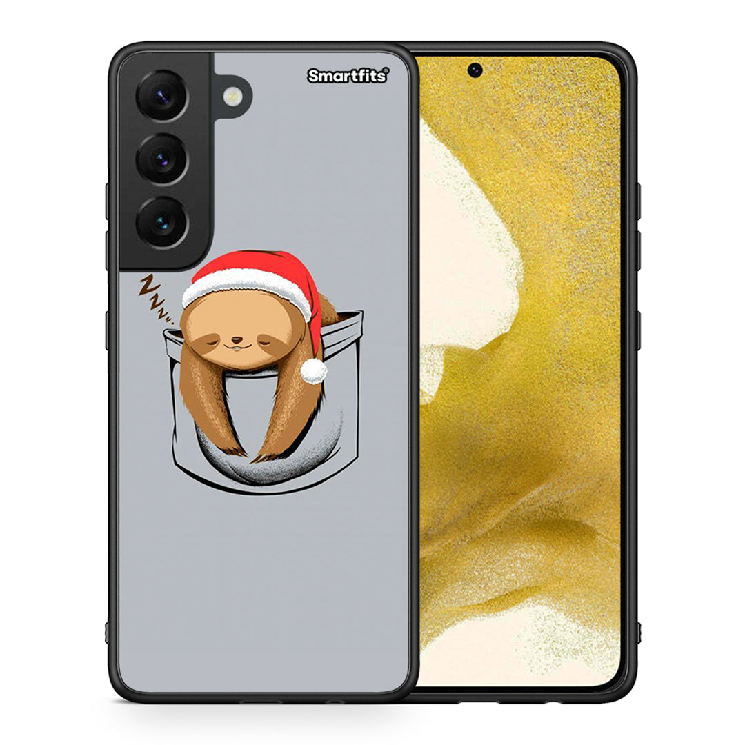 Θήκη Samsung S22 Xmas Zzzz από τη Smartfits με σχέδιο στο πίσω μέρος και μαύρο περίβλημα | Samsung S22 Xmas Zzzz case with colorful back and black bezels