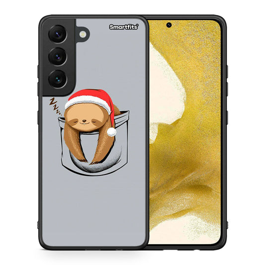 Θήκη Samsung S22 Xmas Zzzz από τη Smartfits με σχέδιο στο πίσω μέρος και μαύρο περίβλημα | Samsung S22 Xmas Zzzz case with colorful back and black bezels