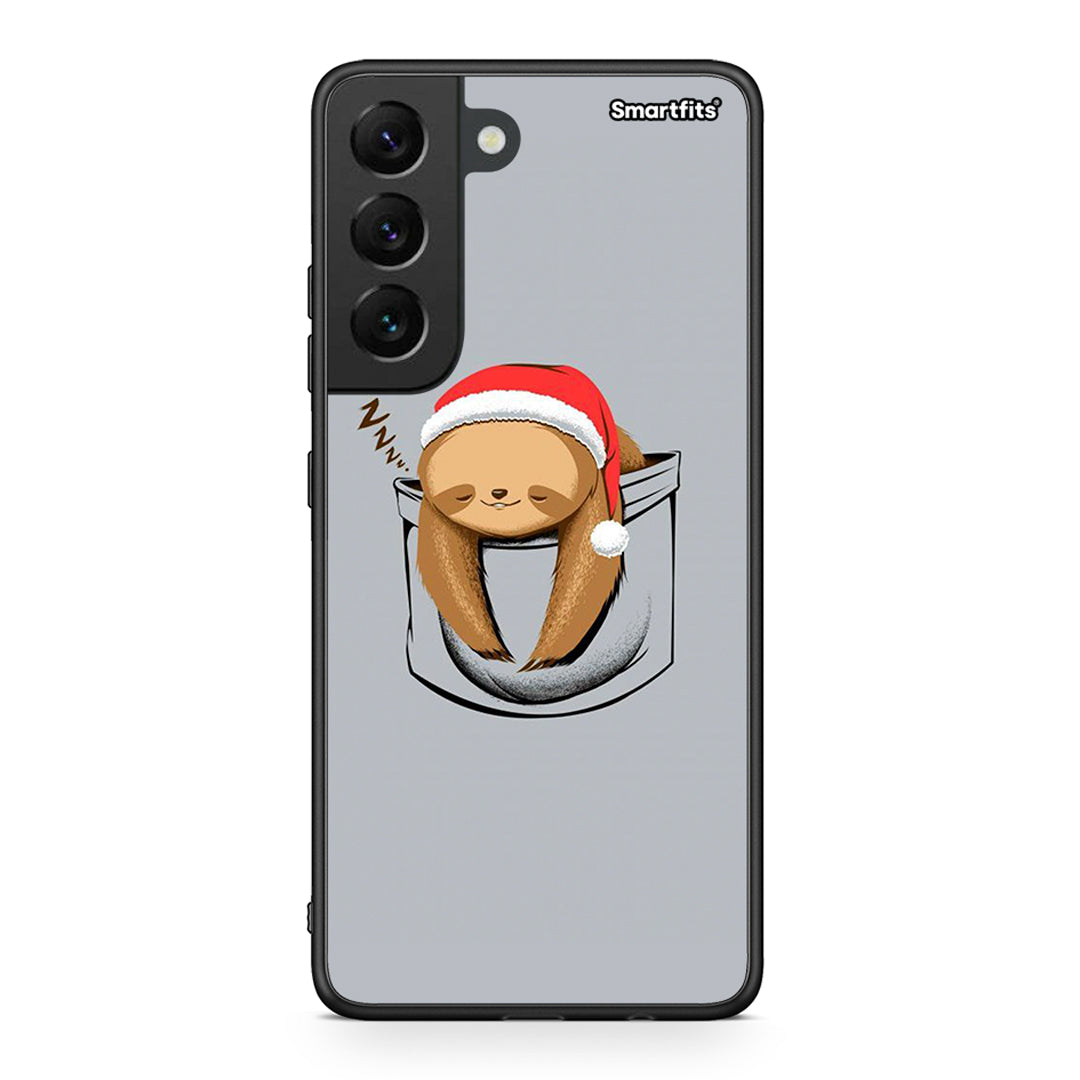 Samsung S22 Xmas Zzzz θήκη από τη Smartfits με σχέδιο στο πίσω μέρος και μαύρο περίβλημα | Smartphone case with colorful back and black bezels by Smartfits