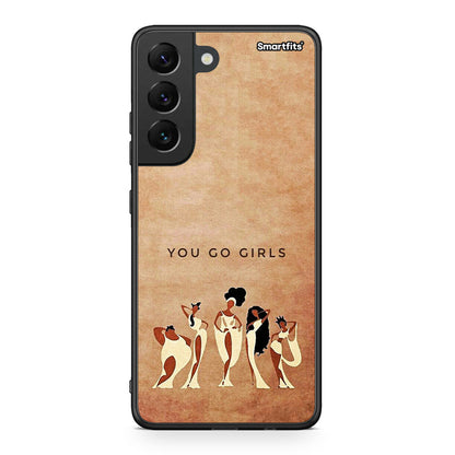 Samsung S22 You Go Girl θήκη από τη Smartfits με σχέδιο στο πίσω μέρος και μαύρο περίβλημα | Smartphone case with colorful back and black bezels by Smartfits