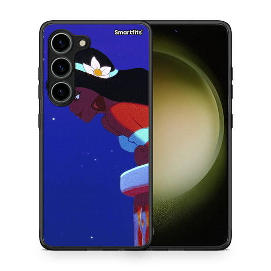 Θήκη Samsung Galaxy S23 Alladin And Jasmine Love 2 από τη Smartfits με σχέδιο στο πίσω μέρος και μαύρο περίβλημα | Samsung Galaxy S23 Alladin And Jasmine Love 2 Case with Colorful Back and Black Bezels