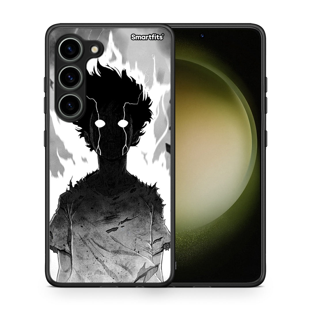 Θήκη Samsung Galaxy S23 Anime Boy από τη Smartfits με σχέδιο στο πίσω μέρος και μαύρο περίβλημα | Samsung Galaxy S23 Anime Boy Case with Colorful Back and Black Bezels