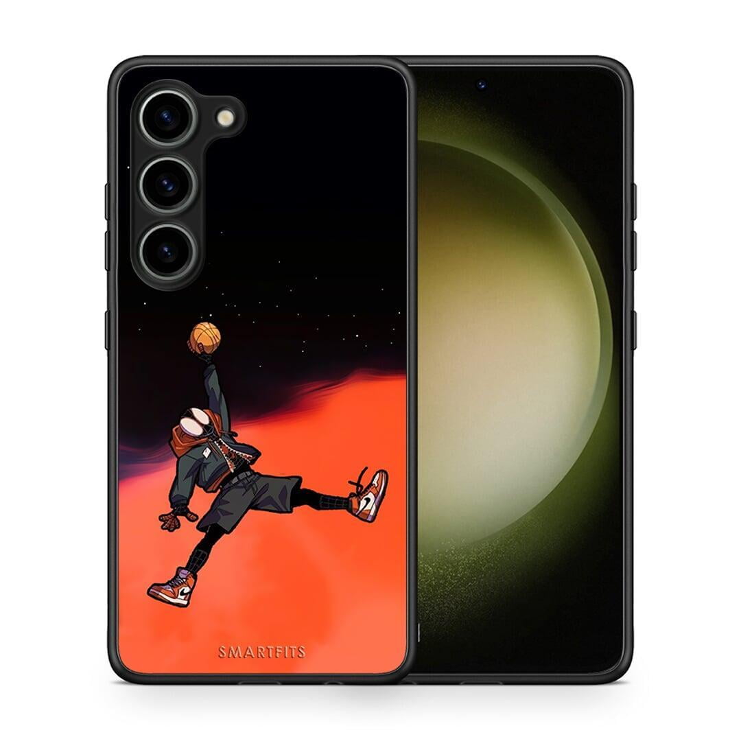 Θήκη Samsung Galaxy S23 Basketball Hero από τη Smartfits με σχέδιο στο πίσω μέρος και μαύρο περίβλημα | Samsung Galaxy S23 Basketball Hero Case with Colorful Back and Black Bezels