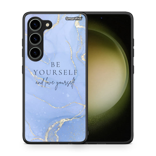 Θήκη Samsung Galaxy S23 Be Yourself από τη Smartfits με σχέδιο στο πίσω μέρος και μαύρο περίβλημα | Samsung Galaxy S23 Be Yourself Case with Colorful Back and Black Bezels