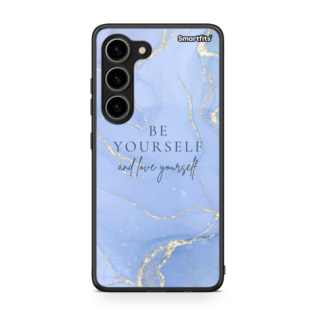 Θήκη Samsung Galaxy S23 Be Yourself από τη Smartfits με σχέδιο στο πίσω μέρος και μαύρο περίβλημα | Samsung Galaxy S23 Be Yourself Case with Colorful Back and Black Bezels