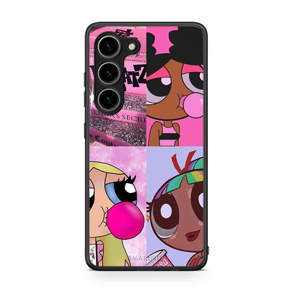 Θήκη Samsung Galaxy S23 Bubble Girls από τη Smartfits με σχέδιο στο πίσω μέρος και μαύρο περίβλημα | Samsung Galaxy S23 Bubble Girls Case with Colorful Back and Black Bezels