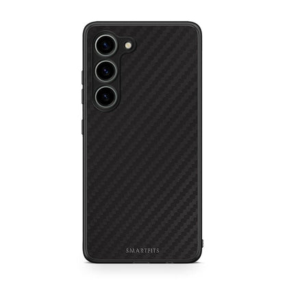Θήκη Samsung Galaxy S23 Carbon Black από τη Smartfits με σχέδιο στο πίσω μέρος και μαύρο περίβλημα | Samsung Galaxy S23 Carbon Black Case with Colorful Back and Black Bezels