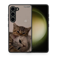 Thumbnail for Θήκη Samsung Galaxy S23 Cats In Love από τη Smartfits με σχέδιο στο πίσω μέρος και μαύρο περίβλημα | Samsung Galaxy S23 Cats In Love Case with Colorful Back and Black Bezels