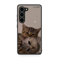 Thumbnail for Θήκη Samsung Galaxy S23 Cats In Love από τη Smartfits με σχέδιο στο πίσω μέρος και μαύρο περίβλημα | Samsung Galaxy S23 Cats In Love Case with Colorful Back and Black Bezels
