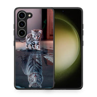 Thumbnail for Θήκη Samsung Galaxy S23 Cute Tiger από τη Smartfits με σχέδιο στο πίσω μέρος και μαύρο περίβλημα | Samsung Galaxy S23 Cute Tiger Case with Colorful Back and Black Bezels