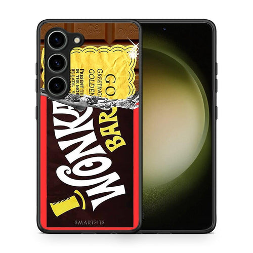 Θήκη Samsung Galaxy S23 Golden Ticket από τη Smartfits με σχέδιο στο πίσω μέρος και μαύρο περίβλημα | Samsung Galaxy S23 Golden Ticket Case with Colorful Back and Black Bezels