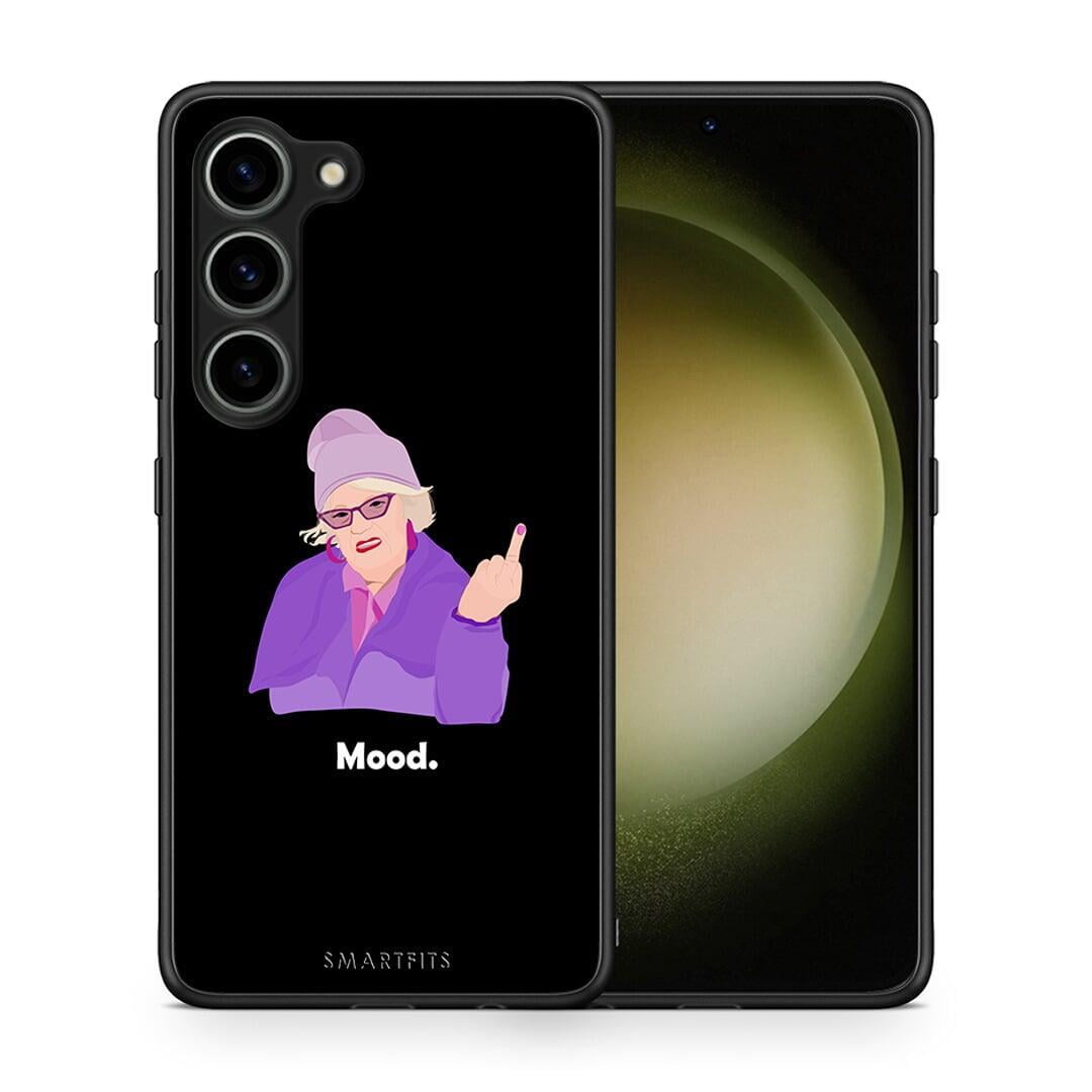 Θήκη Samsung Galaxy S23 Grandma Mood Black από τη Smartfits με σχέδιο στο πίσω μέρος και μαύρο περίβλημα | Samsung Galaxy S23 Grandma Mood Black Case with Colorful Back and Black Bezels