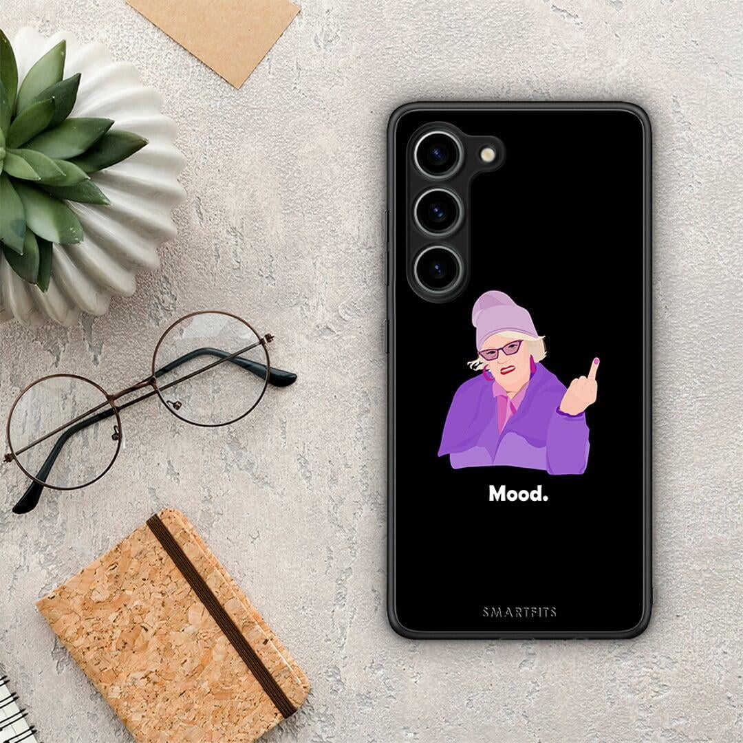 Θήκη Samsung Galaxy S23 Grandma Mood Black από τη Smartfits με σχέδιο στο πίσω μέρος και μαύρο περίβλημα | Samsung Galaxy S23 Grandma Mood Black Case with Colorful Back and Black Bezels