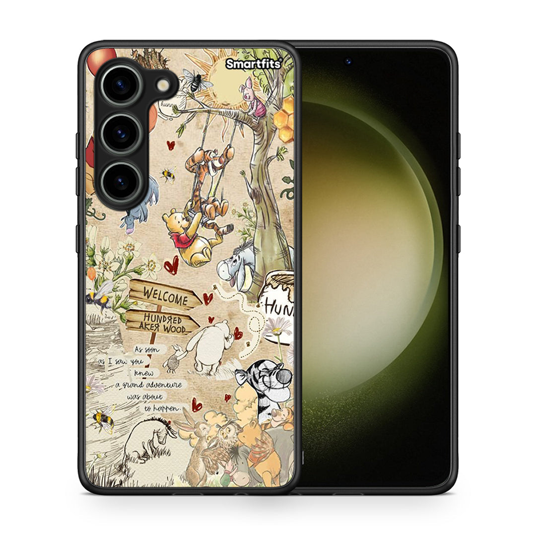 Θήκη Samsung Galaxy S23 Happy Friends από τη Smartfits με σχέδιο στο πίσω μέρος και μαύρο περίβλημα | Samsung Galaxy S23 Happy Friends Case with Colorful Back and Black Bezels