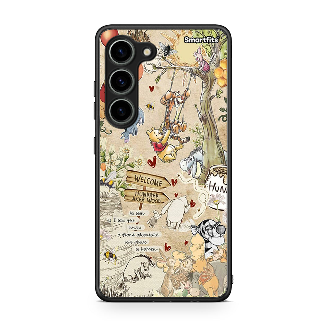 Θήκη Samsung Galaxy S23 Happy Friends από τη Smartfits με σχέδιο στο πίσω μέρος και μαύρο περίβλημα | Samsung Galaxy S23 Happy Friends Case with Colorful Back and Black Bezels