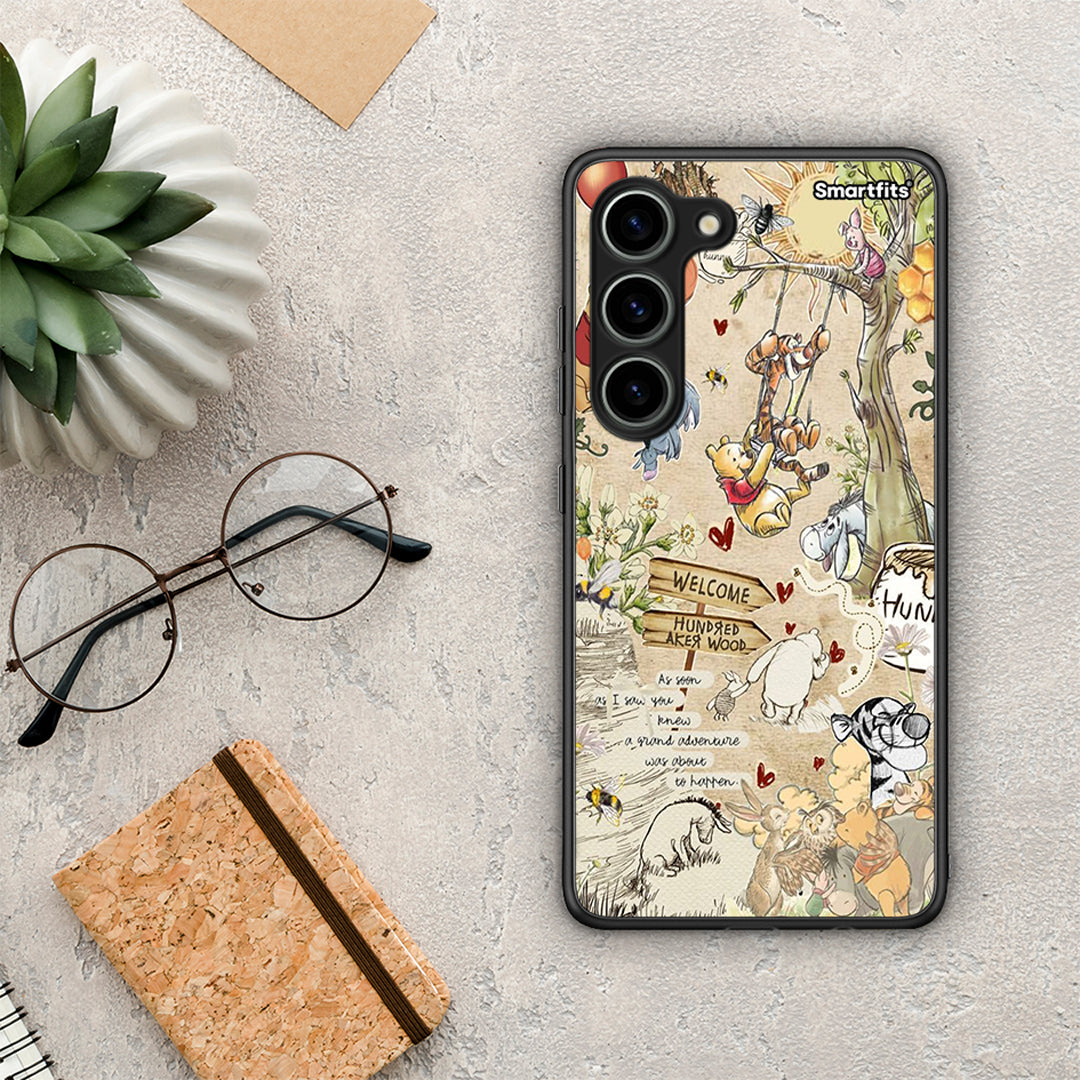 Θήκη Samsung Galaxy S23 Happy Friends από τη Smartfits με σχέδιο στο πίσω μέρος και μαύρο περίβλημα | Samsung Galaxy S23 Happy Friends Case with Colorful Back and Black Bezels