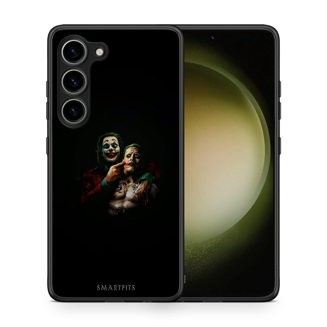 Θήκη Samsung Galaxy S23 Hero Clown από τη Smartfits με σχέδιο στο πίσω μέρος και μαύρο περίβλημα | Samsung Galaxy S23 Hero Clown Case with Colorful Back and Black Bezels