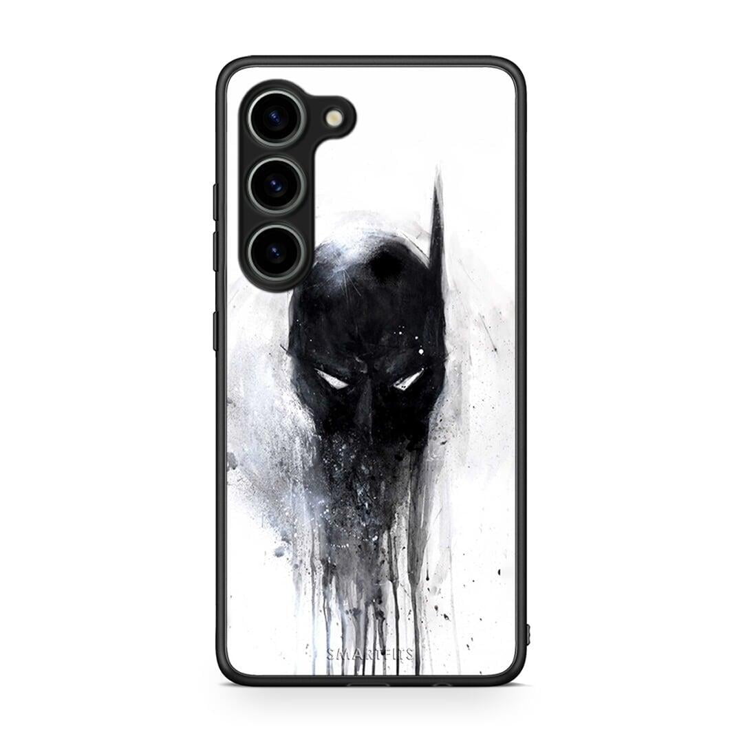 Θήκη Samsung Galaxy S23 Hero Paint Bat από τη Smartfits με σχέδιο στο πίσω μέρος και μαύρο περίβλημα | Samsung Galaxy S23 Hero Paint Bat Case with Colorful Back and Black Bezels