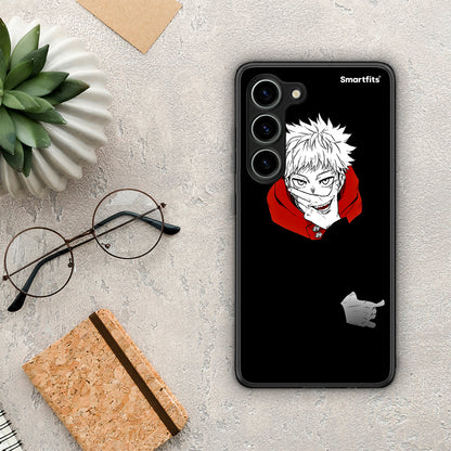 Θήκη Samsung Galaxy S23 Itadori Anime από τη Smartfits με σχέδιο στο πίσω μέρος και μαύρο περίβλημα | Samsung Galaxy S23 Itadori Anime Case with Colorful Back and Black Bezels