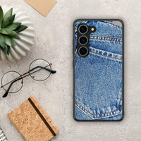 Thumbnail for Θήκη Samsung Galaxy S23 Jeans Pocket από τη Smartfits με σχέδιο στο πίσω μέρος και μαύρο περίβλημα | Samsung Galaxy S23 Jeans Pocket Case with Colorful Back and Black Bezels