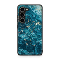 Thumbnail for Θήκη Samsung Galaxy S23 Marble Blue από τη Smartfits με σχέδιο στο πίσω μέρος και μαύρο περίβλημα | Samsung Galaxy S23 Marble Blue Case with Colorful Back and Black Bezels