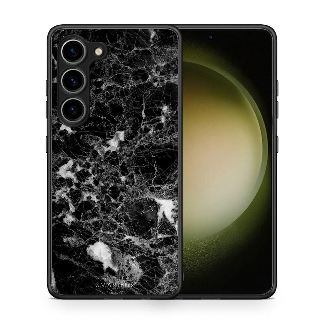 Θήκη Samsung Galaxy S23 Marble Male από τη Smartfits με σχέδιο στο πίσω μέρος και μαύρο περίβλημα | Samsung Galaxy S23 Marble Male Case with Colorful Back and Black Bezels