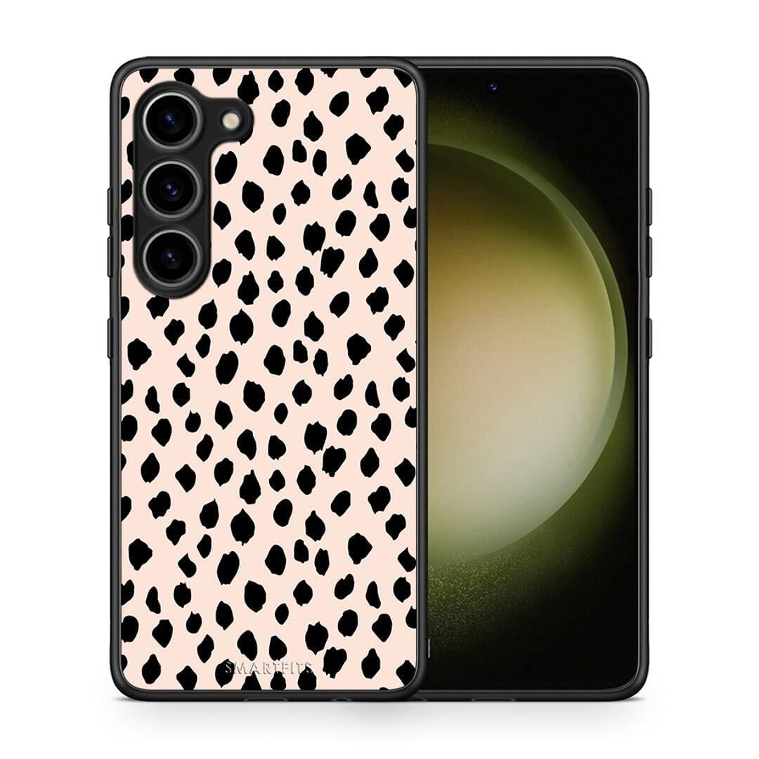 Θήκη Samsung Galaxy S23 New Polka Dots από τη Smartfits με σχέδιο στο πίσω μέρος και μαύρο περίβλημα | Samsung Galaxy S23 New Polka Dots Case with Colorful Back and Black Bezels