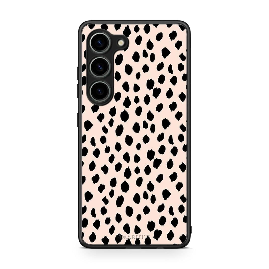 Θήκη Samsung Galaxy S23 New Polka Dots από τη Smartfits με σχέδιο στο πίσω μέρος και μαύρο περίβλημα | Samsung Galaxy S23 New Polka Dots Case with Colorful Back and Black Bezels