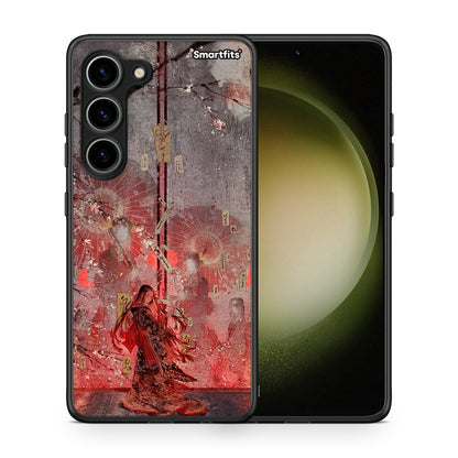 Θήκη Samsung Galaxy S23 Nezuko Kamado από τη Smartfits με σχέδιο στο πίσω μέρος και μαύρο περίβλημα | Samsung Galaxy S23 Nezuko Kamado Case with Colorful Back and Black Bezels