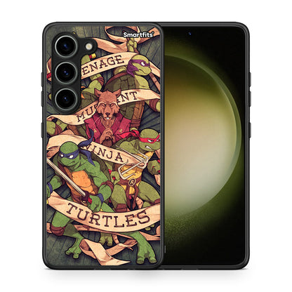 Θήκη Samsung Galaxy S23 Ninja Turtles από τη Smartfits με σχέδιο στο πίσω μέρος και μαύρο περίβλημα | Samsung Galaxy S23 Ninja Turtles Case with Colorful Back and Black Bezels
