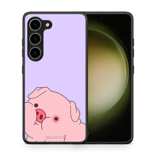 Θήκη Samsung Galaxy S23 Pig Love 2 από τη Smartfits με σχέδιο στο πίσω μέρος και μαύρο περίβλημα | Samsung Galaxy S23 Pig Love 2 Case with Colorful Back and Black Bezels