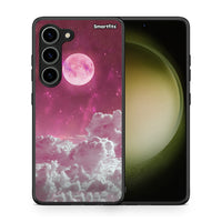 Thumbnail for Θήκη Samsung Galaxy S23 Pink Moon από τη Smartfits με σχέδιο στο πίσω μέρος και μαύρο περίβλημα | Samsung Galaxy S23 Pink Moon Case with Colorful Back and Black Bezels