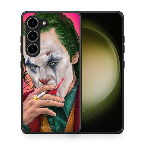 Θήκη Samsung Galaxy S23 PopArt JokesOnU από τη Smartfits με σχέδιο στο πίσω μέρος και μαύρο περίβλημα | Samsung Galaxy S23 PopArt JokesOnU Case with Colorful Back and Black Bezels