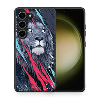 Thumbnail for Θήκη Samsung Galaxy S23 PopArt Lion Designer από τη Smartfits με σχέδιο στο πίσω μέρος και μαύρο περίβλημα | Samsung Galaxy S23 PopArt Lion Designer Case with Colorful Back and Black Bezels