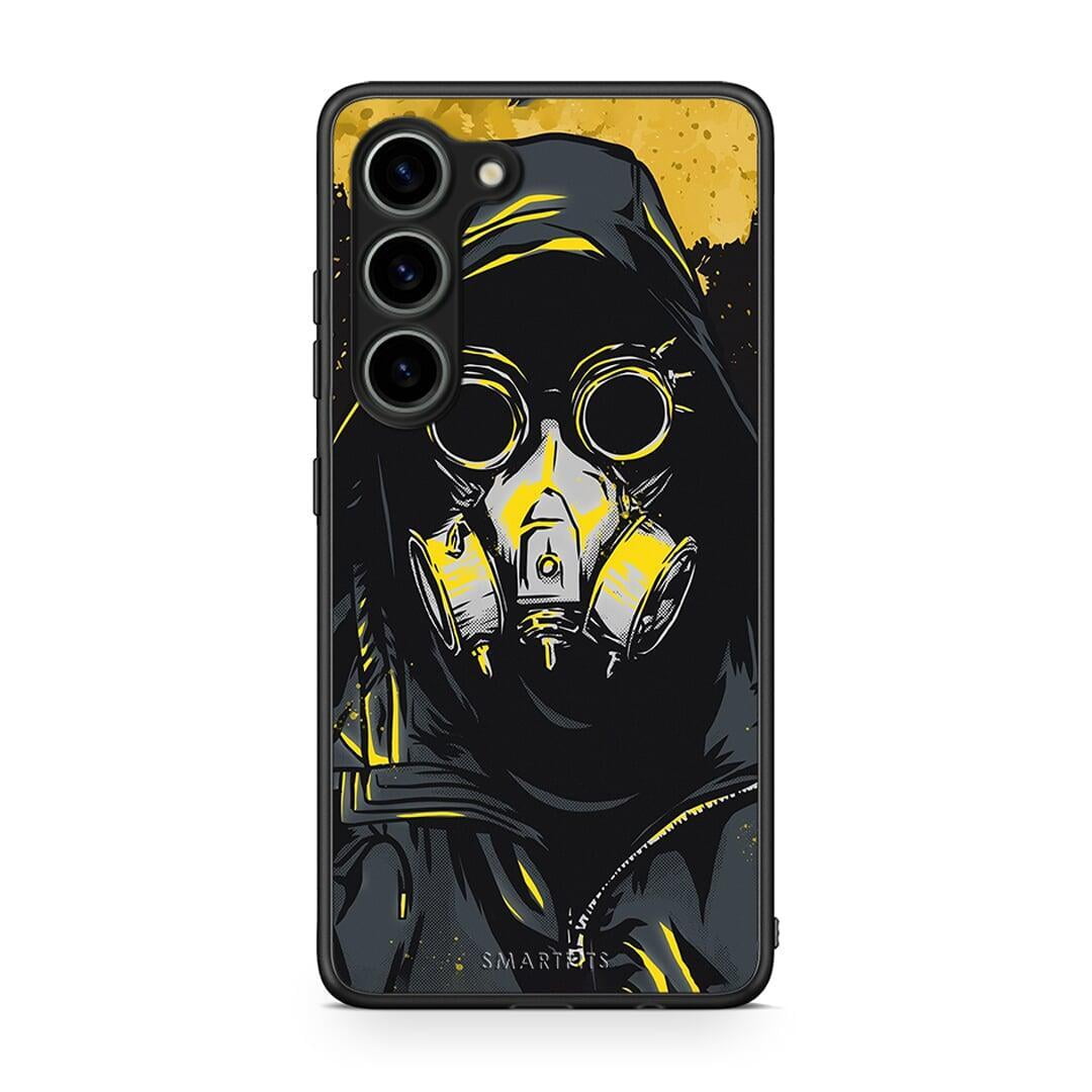 Θήκη Samsung Galaxy S23 PopArt Mask από τη Smartfits με σχέδιο στο πίσω μέρος και μαύρο περίβλημα | Samsung Galaxy S23 PopArt Mask Case with Colorful Back and Black Bezels