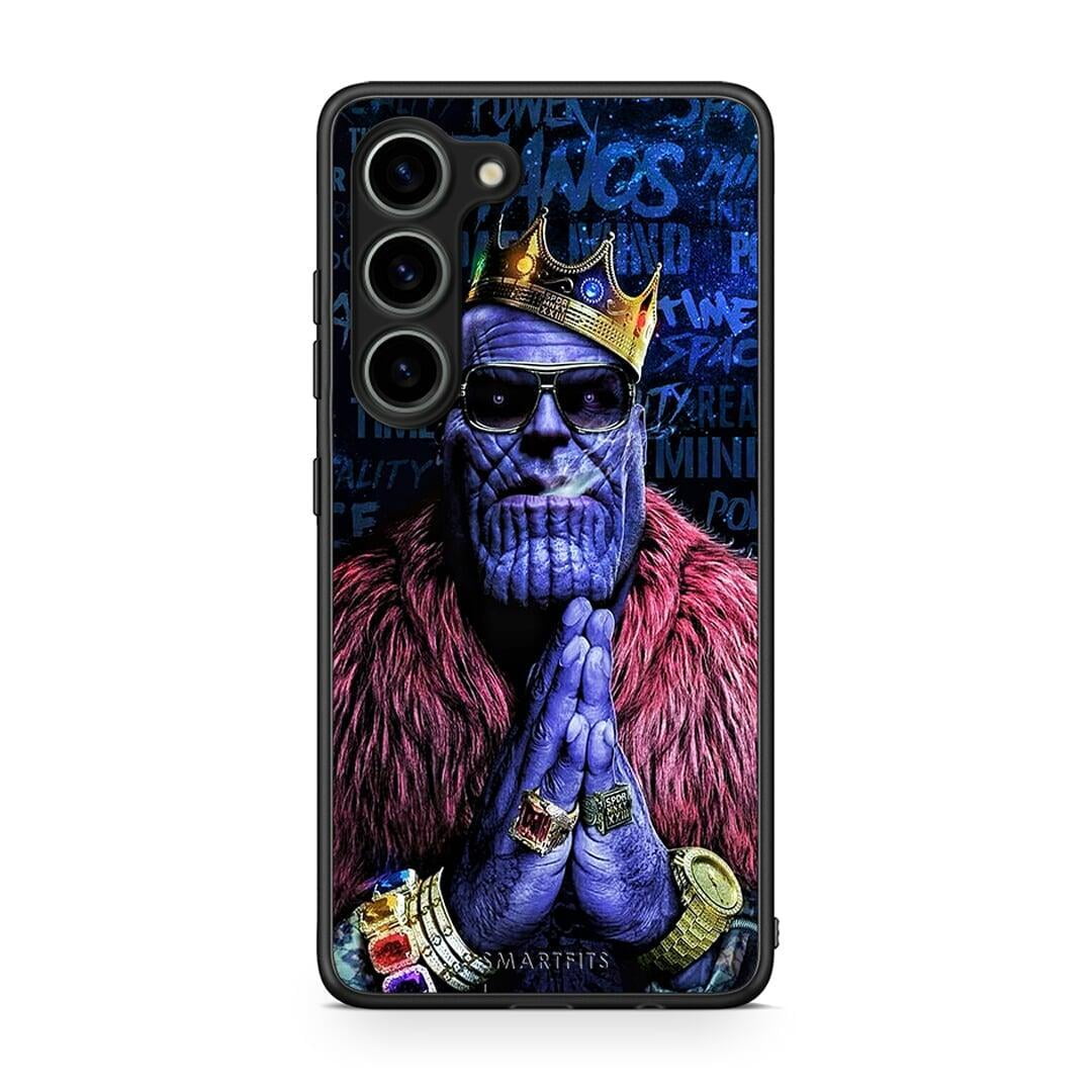 Θήκη Samsung Galaxy S23 PopArt Thanos από τη Smartfits με σχέδιο στο πίσω μέρος και μαύρο περίβλημα | Samsung Galaxy S23 PopArt Thanos Case with Colorful Back and Black Bezels