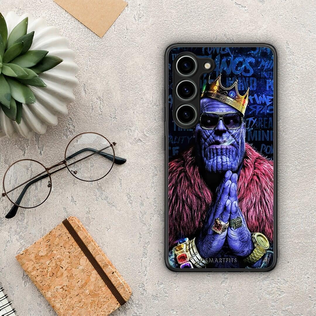 Θήκη Samsung Galaxy S23 PopArt Thanos από τη Smartfits με σχέδιο στο πίσω μέρος και μαύρο περίβλημα | Samsung Galaxy S23 PopArt Thanos Case with Colorful Back and Black Bezels