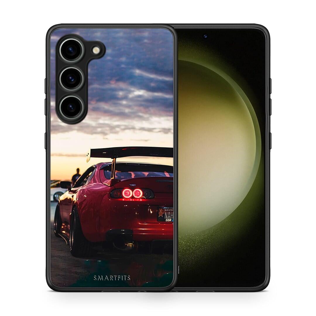 Θήκη Samsung Galaxy S23 Racing Supra από τη Smartfits με σχέδιο στο πίσω μέρος και μαύρο περίβλημα | Samsung Galaxy S23 Racing Supra Case with Colorful Back and Black Bezels