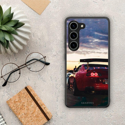 Θήκη Samsung Galaxy S23 Racing Supra από τη Smartfits με σχέδιο στο πίσω μέρος και μαύρο περίβλημα | Samsung Galaxy S23 Racing Supra Case with Colorful Back and Black Bezels