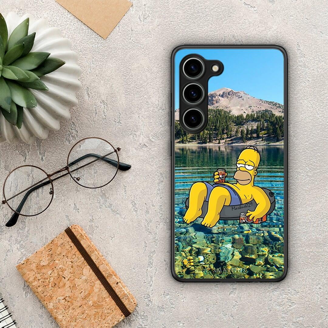 Θήκη Samsung Galaxy S23 Summer Happiness από τη Smartfits με σχέδιο στο πίσω μέρος και μαύρο περίβλημα | Samsung Galaxy S23 Summer Happiness Case with Colorful Back and Black Bezels