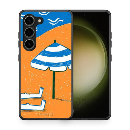 Θήκη Samsung Galaxy S23 Summering από τη Smartfits με σχέδιο στο πίσω μέρος και μαύρο περίβλημα | Samsung Galaxy S23 Summering Case with Colorful Back and Black Bezels