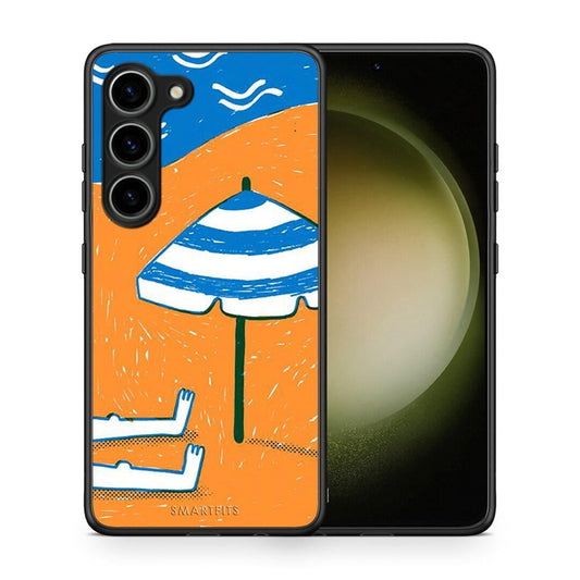 Θήκη Samsung Galaxy S23 Summering από τη Smartfits με σχέδιο στο πίσω μέρος και μαύρο περίβλημα | Samsung Galaxy S23 Summering Case with Colorful Back and Black Bezels