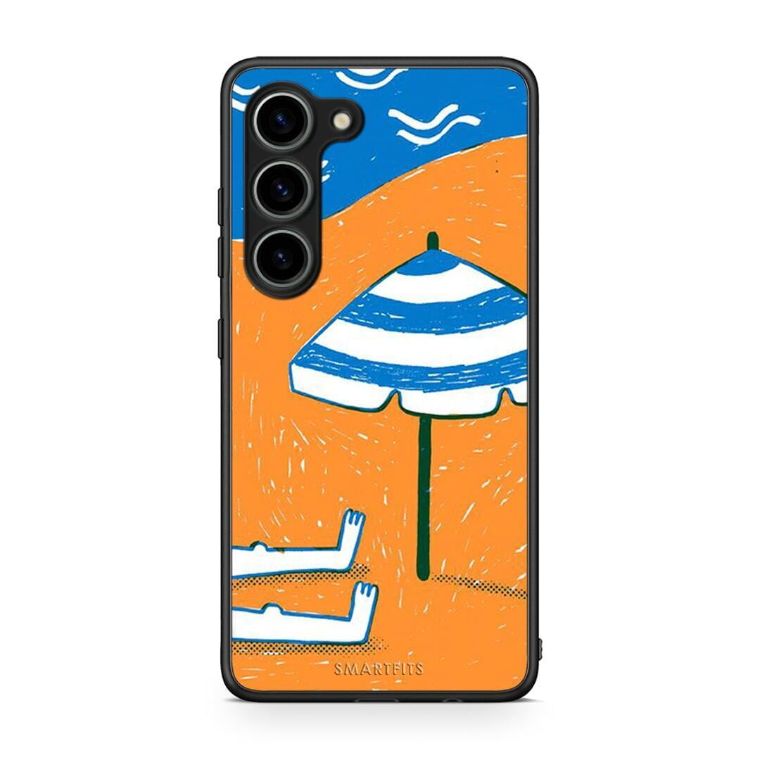 Θήκη Samsung Galaxy S23 Summering από τη Smartfits με σχέδιο στο πίσω μέρος και μαύρο περίβλημα | Samsung Galaxy S23 Summering Case with Colorful Back and Black Bezels