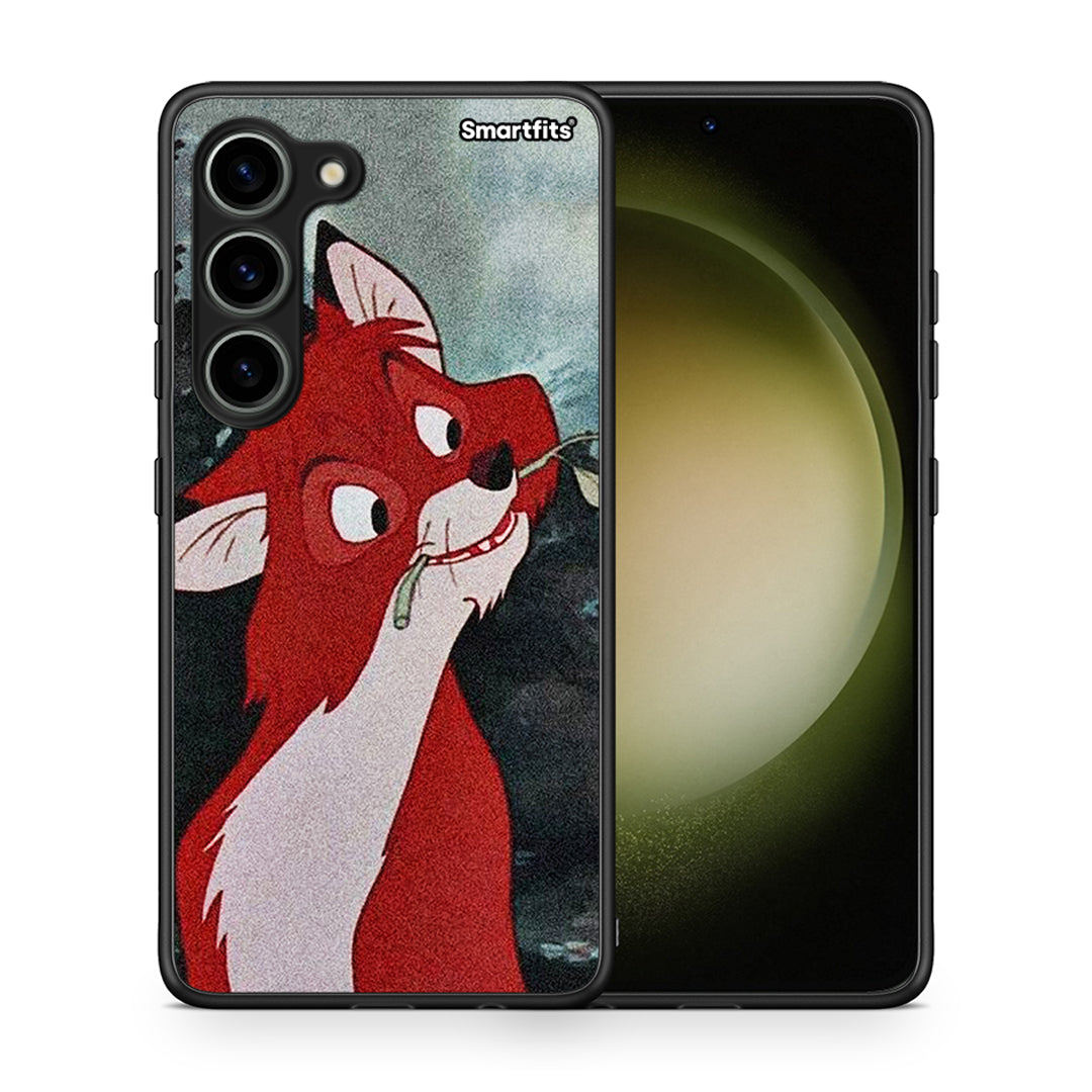 Θήκη Samsung Galaxy S23 Tod And Vixey Love 1 από τη Smartfits με σχέδιο στο πίσω μέρος και μαύρο περίβλημα | Samsung Galaxy S23 Tod And Vixey Love 1 Case with Colorful Back and Black Bezels