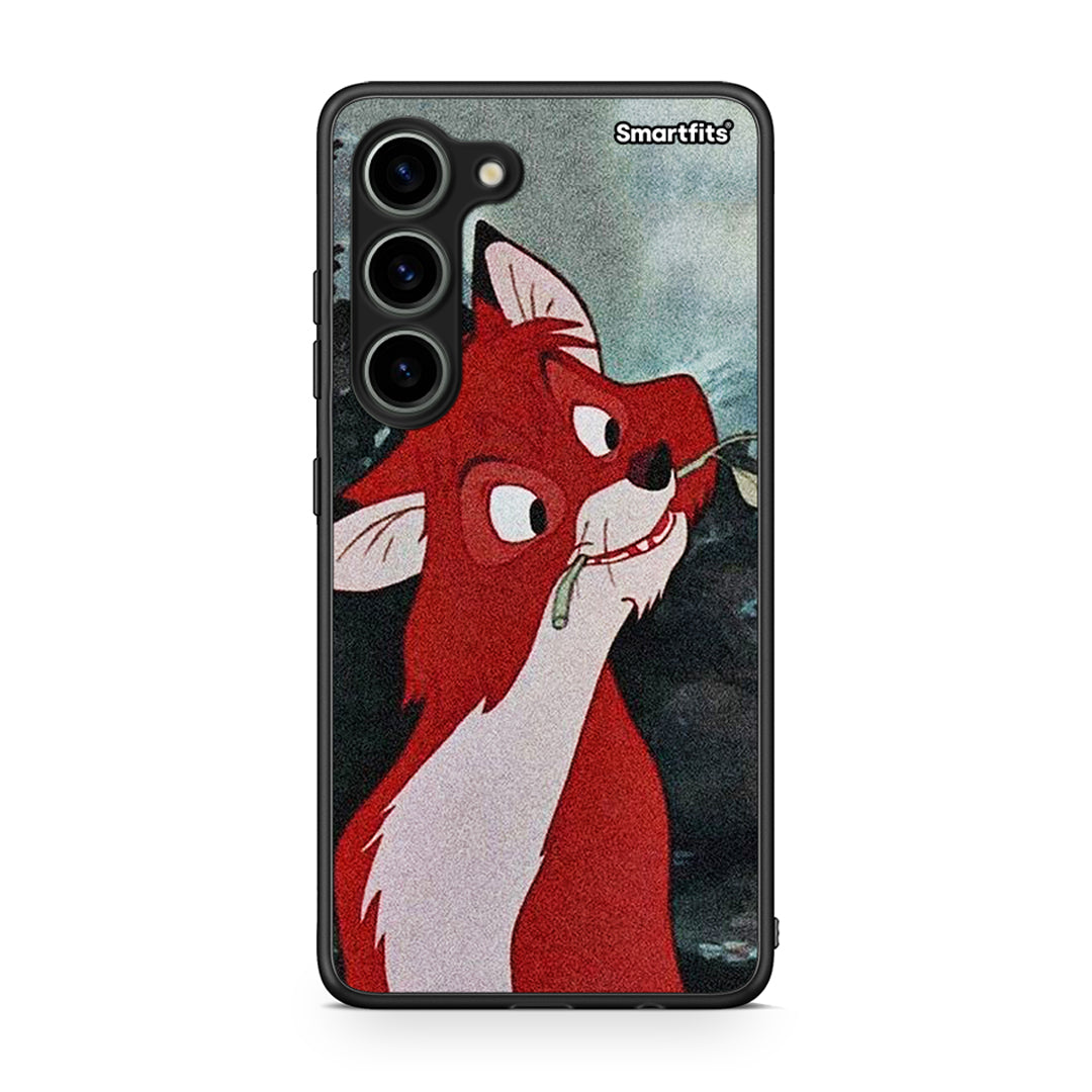 Θήκη Samsung Galaxy S23 Tod And Vixey Love 1 από τη Smartfits με σχέδιο στο πίσω μέρος και μαύρο περίβλημα | Samsung Galaxy S23 Tod And Vixey Love 1 Case with Colorful Back and Black Bezels