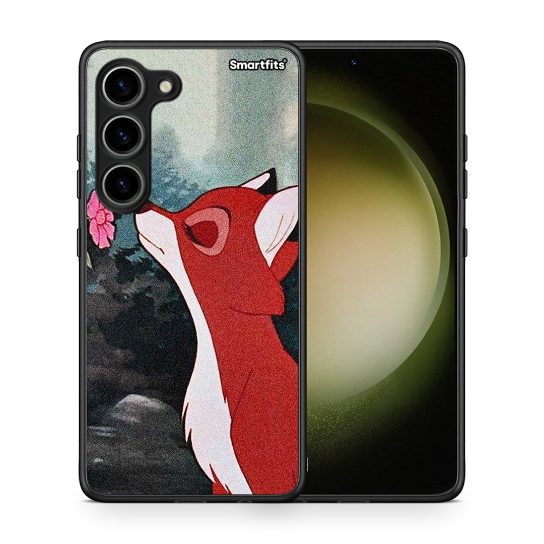 Θήκη Samsung Galaxy S23 Tod And Vixey Love 2 από τη Smartfits με σχέδιο στο πίσω μέρος και μαύρο περίβλημα | Samsung Galaxy S23 Tod And Vixey Love 2 Case with Colorful Back and Black Bezels