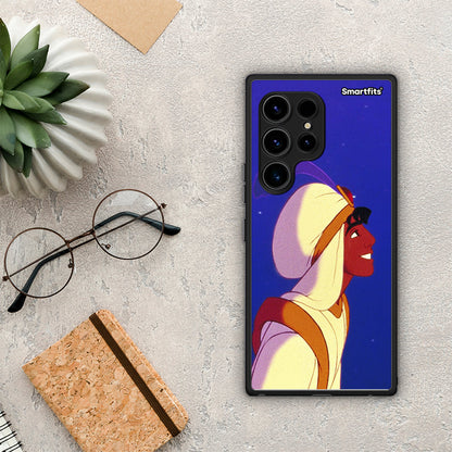 Θήκη Samsung Galaxy S23 Ultra Alladin And Jasmine Love 1 από τη Smartfits με σχέδιο στο πίσω μέρος και μαύρο περίβλημα | Samsung Galaxy S23 Ultra Alladin And Jasmine Love 1 Case with Colorful Back and Black Bezels