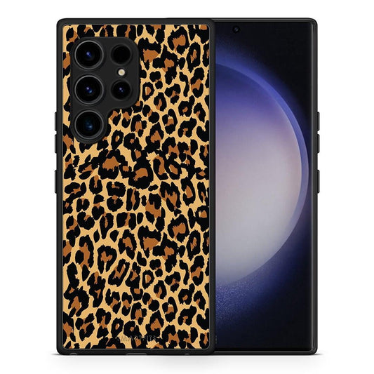 Θήκη Samsung Galaxy S23 Ultra Animal Leopard από τη Smartfits με σχέδιο στο πίσω μέρος και μαύρο περίβλημα | Samsung Galaxy S23 Ultra Animal Leopard Case with Colorful Back and Black Bezels
