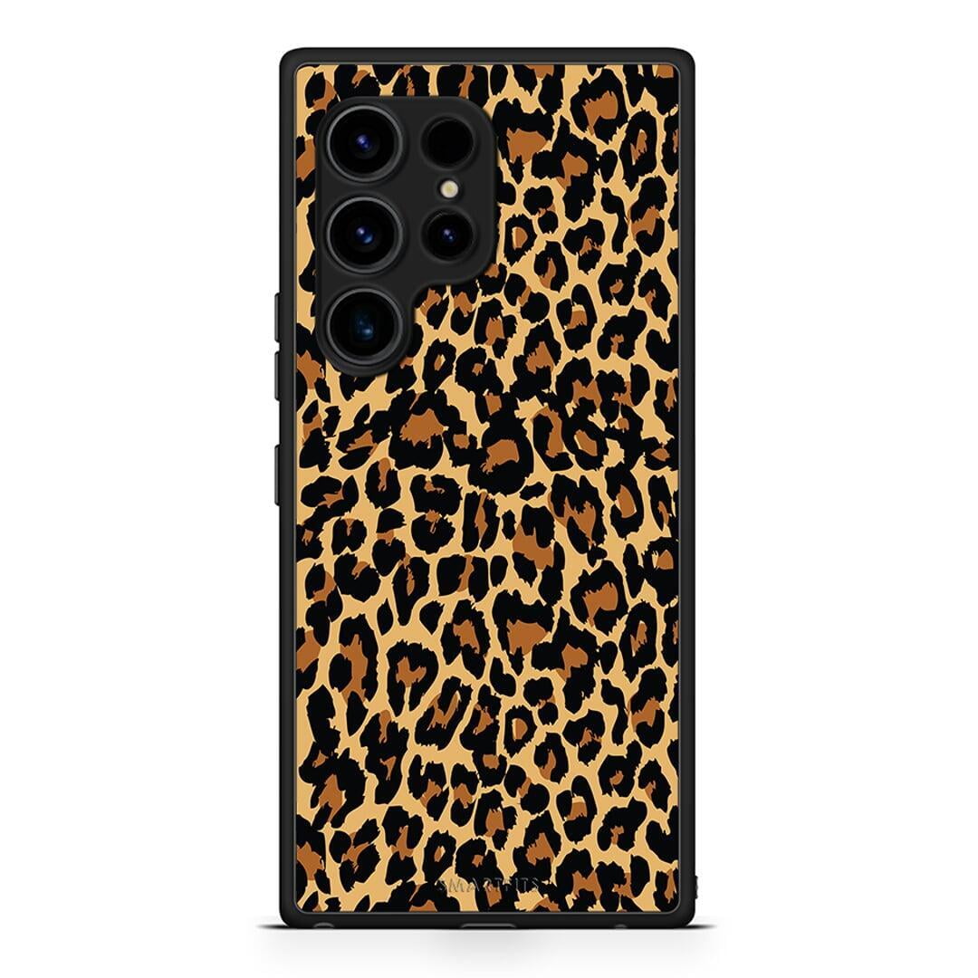 Θήκη Samsung Galaxy S23 Ultra Animal Leopard από τη Smartfits με σχέδιο στο πίσω μέρος και μαύρο περίβλημα | Samsung Galaxy S23 Ultra Animal Leopard Case with Colorful Back and Black Bezels