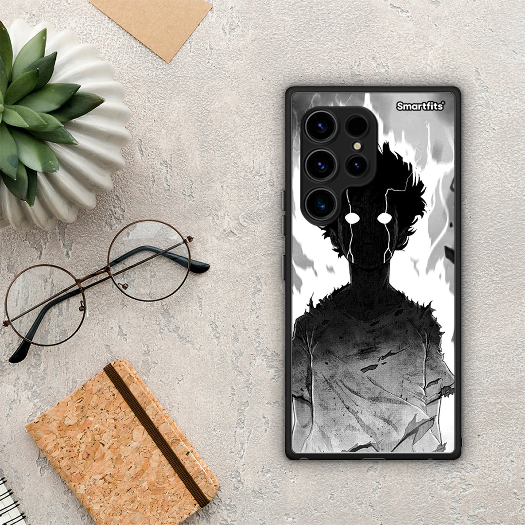 Θήκη Samsung Galaxy S23 Ultra Anime Boy από τη Smartfits με σχέδιο στο πίσω μέρος και μαύρο περίβλημα | Samsung Galaxy S23 Ultra Anime Boy Case with Colorful Back and Black Bezels